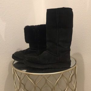 ugg, black, tall boots, size 7